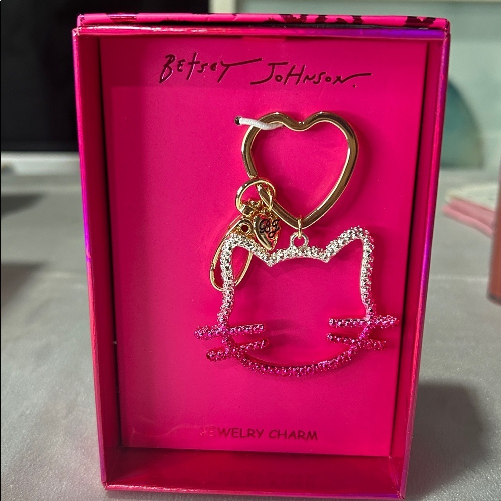 Betsey Johnson Ombré Cat Bag Charm